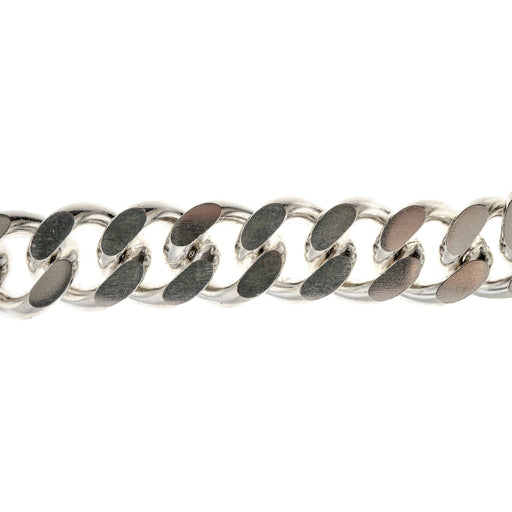 Myron Toback Inc. Sterling Silver 13.6MM Flat Curb Chain