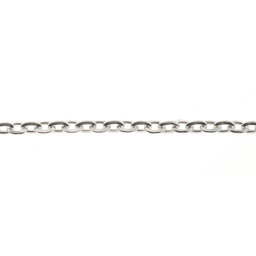 Sterling Silver 2.1MM Drawn Flat Cable Chain  Myron Toback Inc. Sterling Silver 2.1MM Drawn Flat Cable Chain