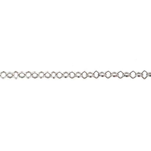 Sterling Silver 2.3MM Flat Wire Square Link Cable Chain  Myron Toback Inc. Sterling Silver 2.3MM Flat Wire Square Link Cable Chain