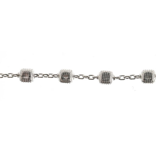 Sterling Silver 2.5MM Beaded Cable Chain  Myron Toback Inc. Sterling Silver 2.5MM Beaded Cable Chain