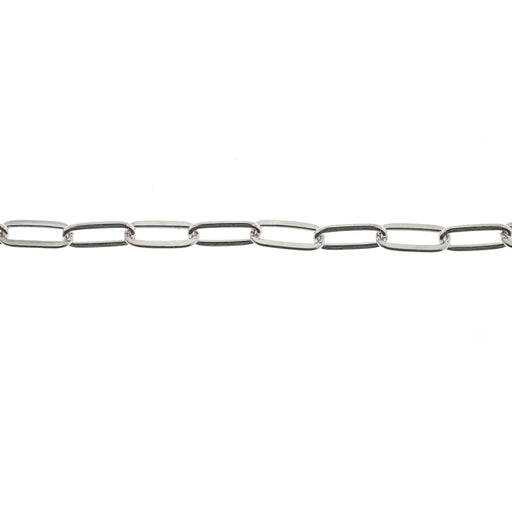 Myron Toback Inc. Sterling Silver 2.5MM Elongated Flat Cable Chain