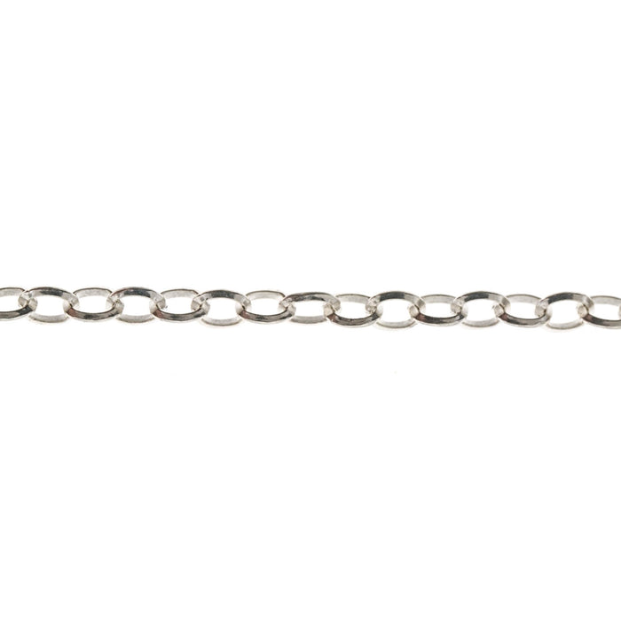 Myron Toback Inc. Sterling Silver 2.8MM Oval Cable Chain