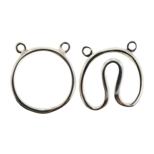 Sterling Silver 2 Strand Hook & Eye Clasp  Myron Toback Inc. Sterling Silver 2 Strand Hook & Eye Clasp