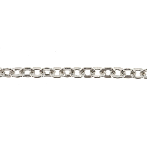 Sterling Silver 3.25MM Flat Cable Chain  Myron Toback Inc. Sterling Silver 3.25MM Flat Cable Chain