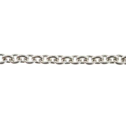 Sterling Silver 3.4MM Cable Chain  Myron Toback Inc. Sterling Silver 3.4MM Cable Chain