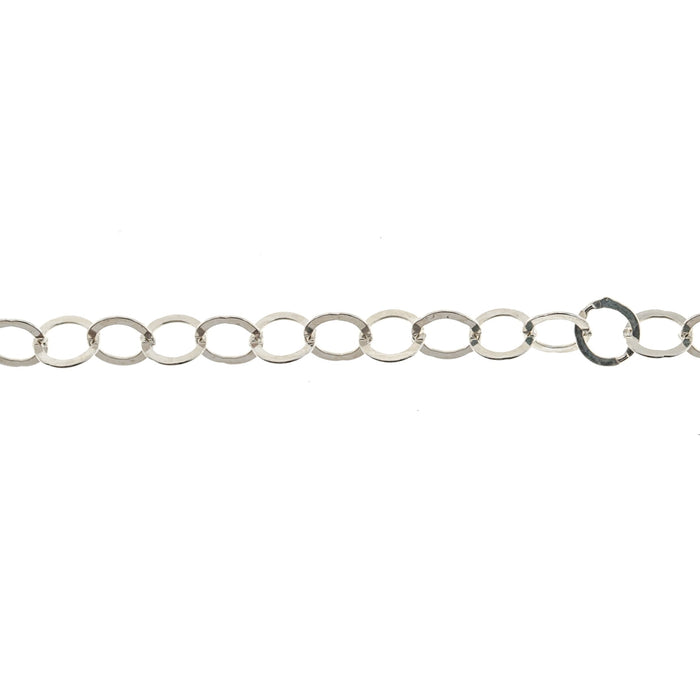 Sterling Silver 3.4MM Flat Round Cable Chain  Myron Toback Inc. Sterling Silver 3.4MM Flat Round Cable Chain