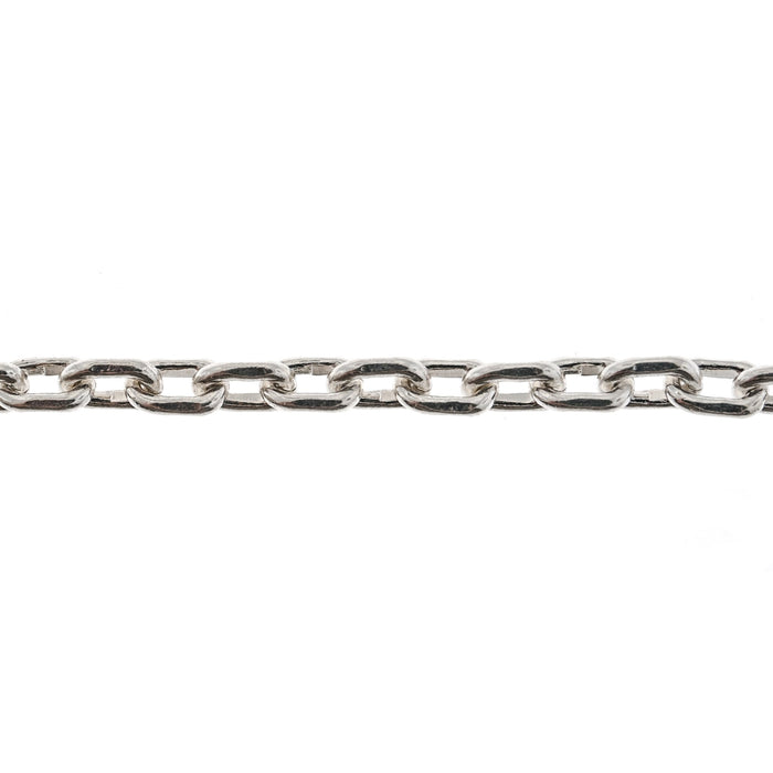 Sterling Silver 3.6MM Elongated Cable Chain  Myron Toback Inc. Sterling Silver 3.6MM Elongated Cable Chain