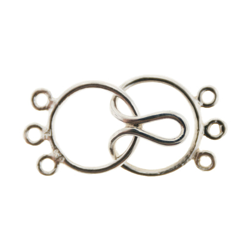 Sterling Silver 3 Strand Hook & Eye  Myron Toback Inc. Sterling Silver 3 Strand Hook & Eye