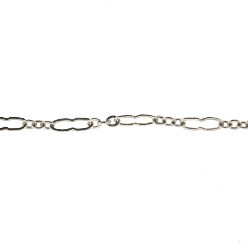 Sterling Silver 3MM Diamond & Oval Cable Chain  Myron Toback Inc. Sterling Silver 3MM Diamond & Oval Cable Chain