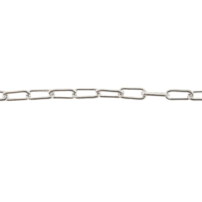 Myron Toback Inc. Sterling Silver 3MM Elongated Cable Chain