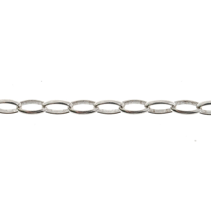 Sterling Silver 3MM Oval Rolo Chain  Myron Toback Inc. Sterling Silver 3MM Oval Rolo Chain