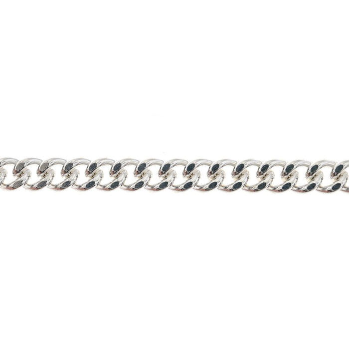 Sterling Silver 4.1MM Flat Curb Chain  Myron Toback Inc. Sterling Silver 4.1MM Flat Curb Chain