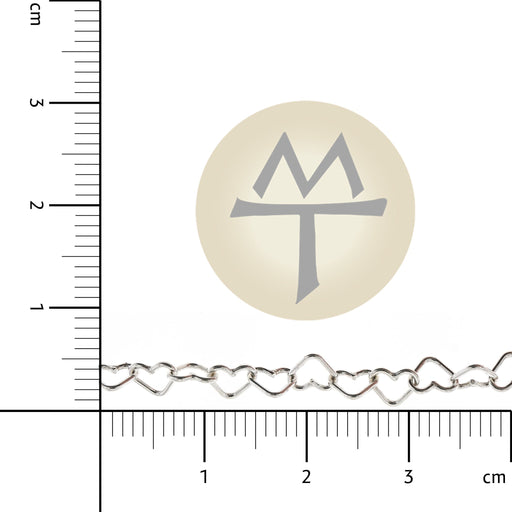 Sterling Silver 4.5MM Heart Chain  Myron Toback Inc. Sterling Silver 4.5MM Heart Chain
