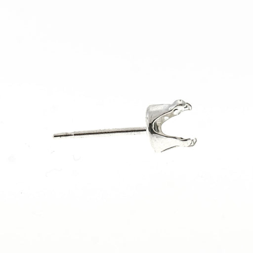 Sterling Silver 4 Prong Snap In Setting  Myron Toback Inc. Sterling Silver 4 Prong Snap In Setting