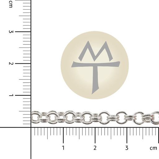 Sterling Silver 4MM Double Link Cable Chain  Myron Toback Inc. Sterling Silver 4MM Double Link Cable Chain