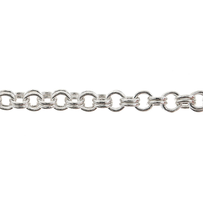 Myron Toback Inc. Sterling Silver 4MM Double Link Cable Chain
