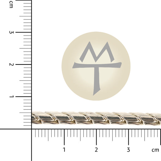 Sterling Silver 4MM Round Cobra Chain  Myron Toback Inc. Sterling Silver 4MM Round Cobra Chain