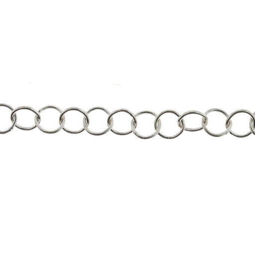Sterling Silver 5.3MM Open Round Cable Chain  Myron Toback Inc. Sterling Silver 5.3MM Open Round Cable Chain