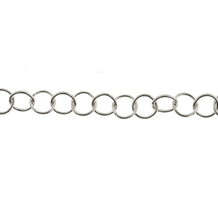 Sterling Silver 5.3MM Open Round Cable Chain  Myron Toback Inc. Sterling Silver 5.3MM Open Round Cable Chain