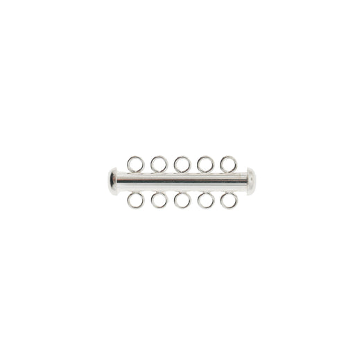 Myron Toback Inc. Sterling Silver 5 Strand Bayonette Clasp