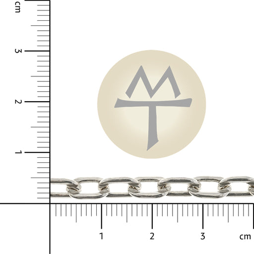 Sterling Silver 5MM Beveled Cable Chain  Myron Toback Inc. Sterling Silver 5MM Beveled Cable Chain