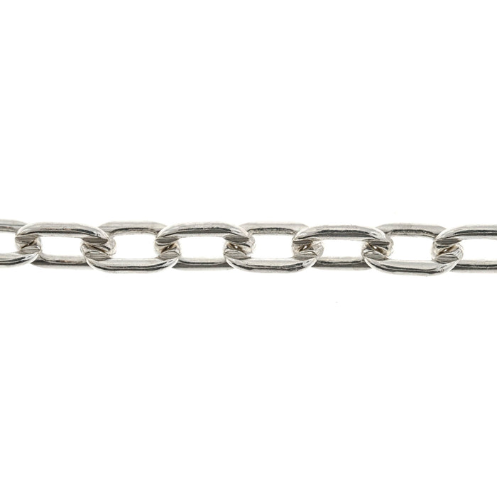 Sterling Silver 5MM Beveled Cable Chain  Myron Toback Inc. Sterling Silver 5MM Beveled Cable Chain