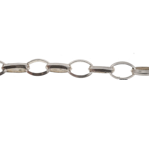 Sterling Silver 5MM Diamond Cut Oval Chain  Myron Toback Inc. Sterling Silver 5MM Diamond Cut Oval Chain