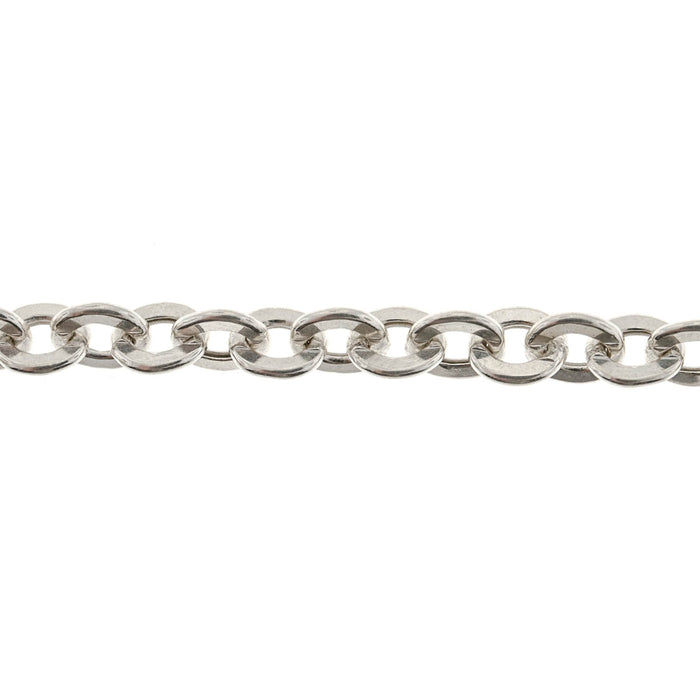 Sterling Silver 5MM Flat Cable Chain  Myron Toback Inc. Sterling Silver 5MM Flat Cable Chain