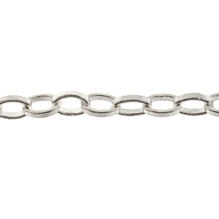 Myron Toback Inc. Sterling Silver 5MM Oval Rolo Chain