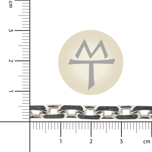 Sterling Silver 6.1MM Drawn Cable Chain  Myron Toback Inc. Sterling Silver 6.1MM Drawn Cable Chain