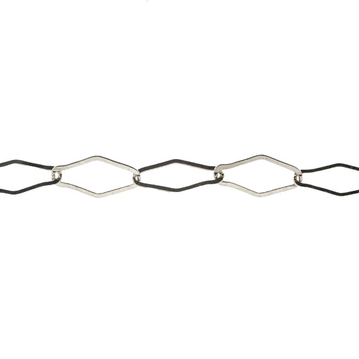 Sterling Silver 6.1MM Flat Diamond Chain  Myron Toback Inc. Sterling Silver 6.1MM Flat Diamond Chain