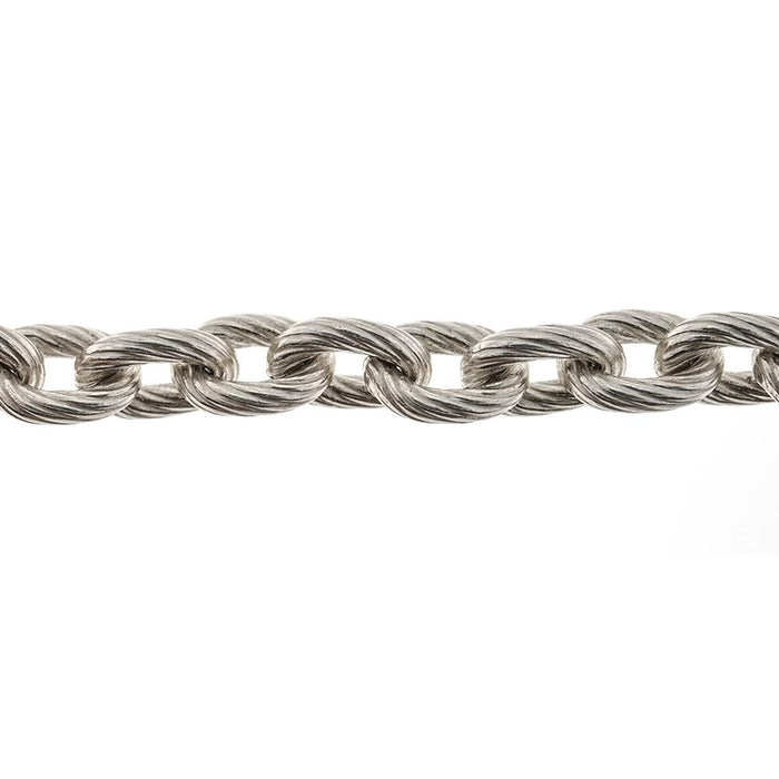 Sterling Silver 6.2MM Twisted Cable Chain  Myron Toback Inc. Sterling Silver 6.2MM Twisted Cable Chain