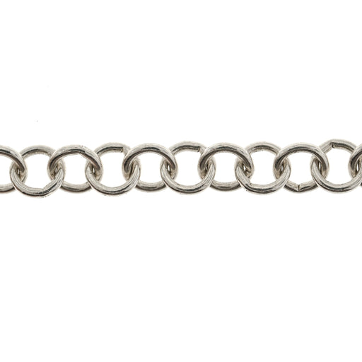 Sterling Silver 6.3MM Round Cable Chain  Myron Toback Inc. Sterling Silver 6.3MM Round Cable Chain