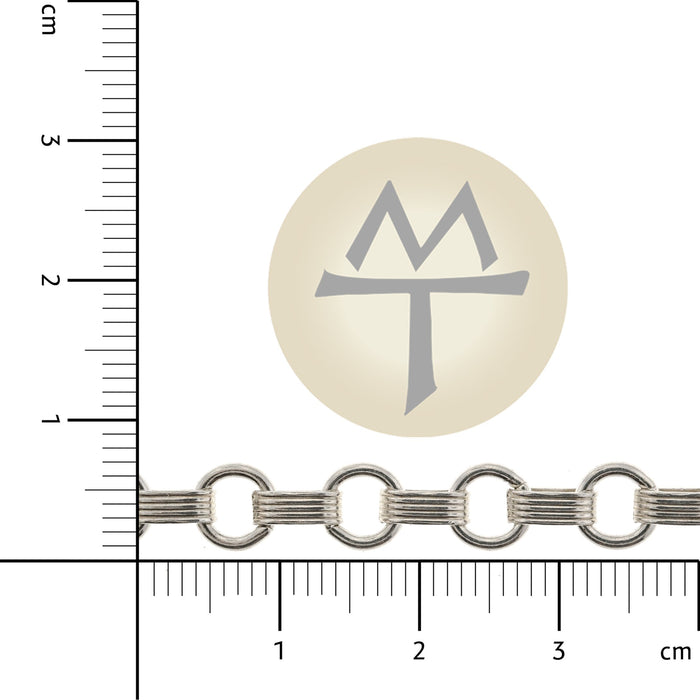 Myron Toback Inc. Sterling Silver 6.4MM Bracelet Chain