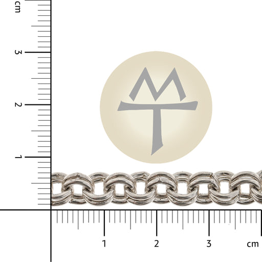 Sterling Silver 6.4MM Double Link Cable Chain  Myron Toback Inc. Sterling Silver 6.4MM Double Link Cable Chain