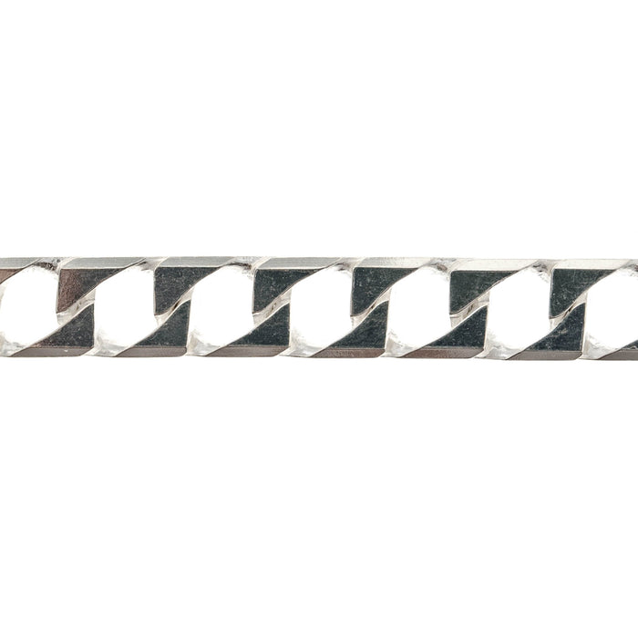 Sterling Silver 6.5MM Square Curb/Cuban Link Chain