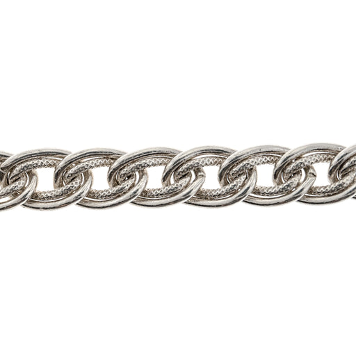 Myron Toback Inc. Sterling Silver 6.8MM Lace Curb Chain