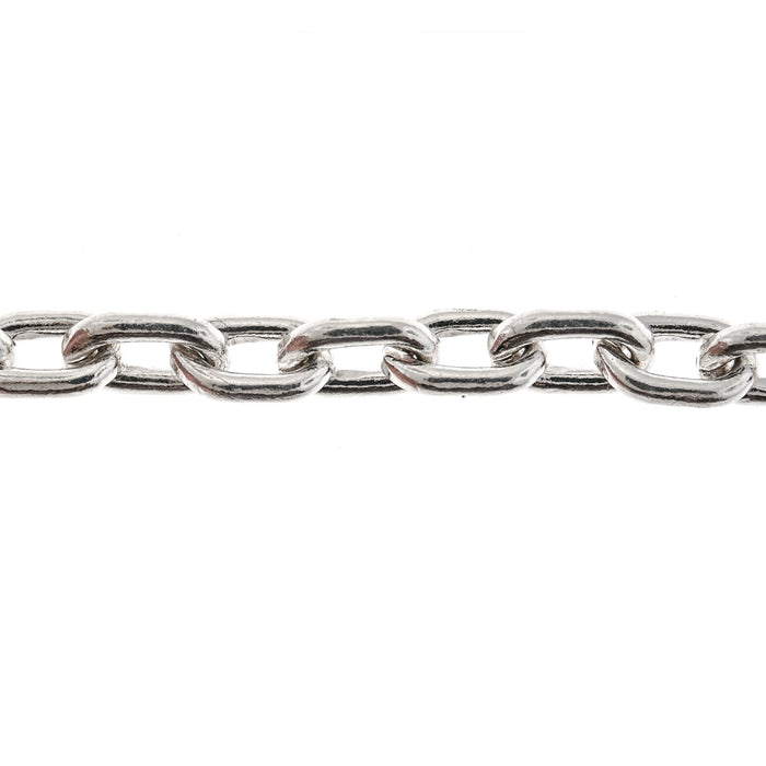 Sterling Silver 6.9MM Open Cable Chain  Myron Toback Inc. Sterling Silver 6.9MM Open Cable Chain
