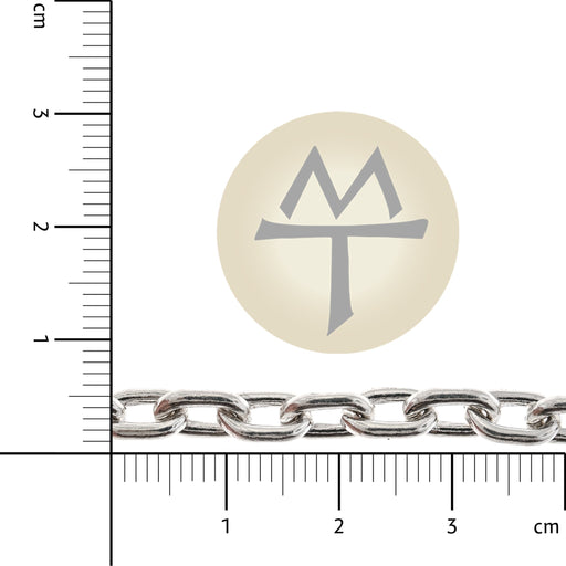 Sterling Silver 6.9MM Open Cable Chain  Myron Toback Inc. Sterling Silver 6.9MM Open Cable Chain