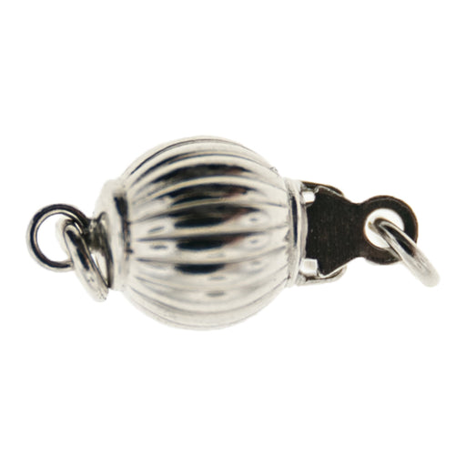 Myron Toback Inc. Sterling Silver 6MM Corrugated Bead Clasp