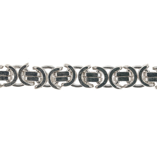 Sterling Silver 6MM Flat Byzantine Chain  Myron Toback Inc. Sterling Silver 6MM Flat Byzantine Chain