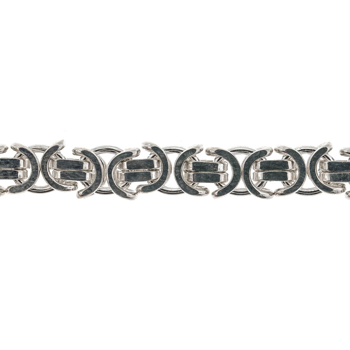 Sterling Silver 6MM Flat Byzantine Chain  Myron Toback Inc. Sterling Silver 6MM Flat Byzantine Chain