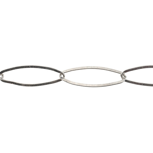 Sterling Silver 6MM Oval Flat Cable Chain  Myron Toback Inc. Sterling Silver 6MM Oval Flat Cable Chain