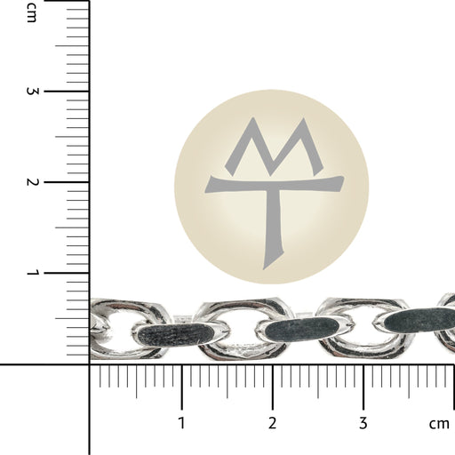 Sterling Silver 7.5MM Diamond Cut Cable Chain  Myron Toback Inc. Sterling Silver 7.5MM Diamond Cut Cable Chain
