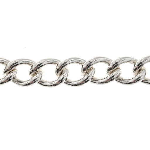 Myron Toback Inc. Sterling Silver 7.8MM Flat Curb Chain