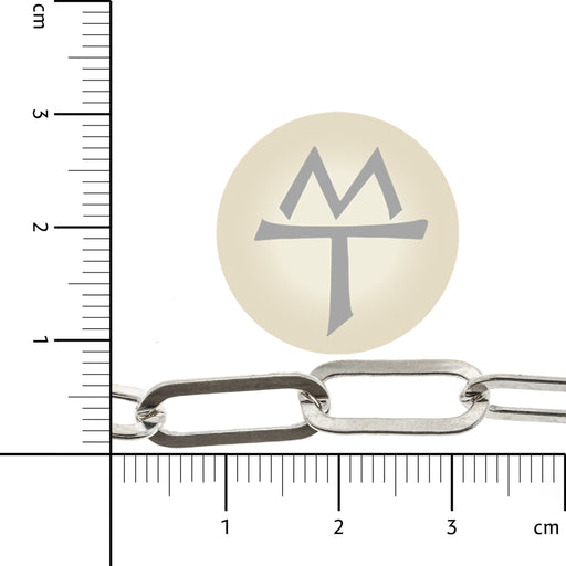 Sterling Silver 7MM Elongated Flat Cable Chain  Myron Toback Inc. Sterling Silver 7MM Elongated Flat Cable Chain