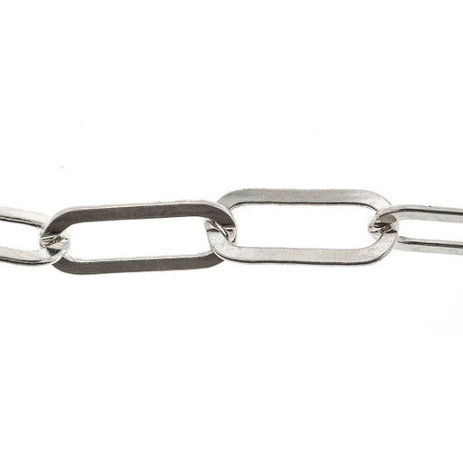 Sterling Silver 7MM Elongated Flat Cable Chain  Myron Toback Inc. Sterling Silver 7MM Elongated Flat Cable Chain