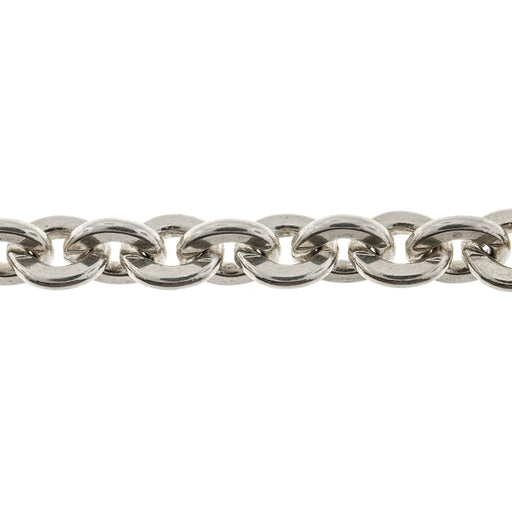 Sterling Silver 7MM Flat Cable Chain  Myron Toback Inc. Sterling Silver 7MM Flat Cable Chain