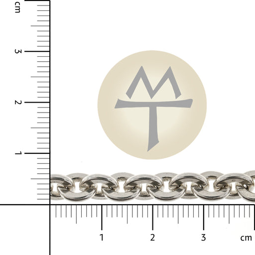 Sterling Silver 7MM Flat Cable Chain  Myron Toback Inc. Sterling Silver 7MM Flat Cable Chain