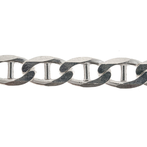 Myron Toback Inc. Sterling Silver 8.2MM Flat Anchor Chain